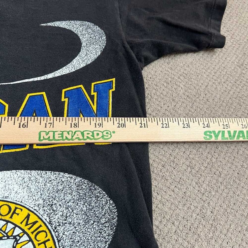 Vintage 1990s University of Michigan Wolverines Hanes Beefy-T T-Shirt Black XL - Picture 5 of 5